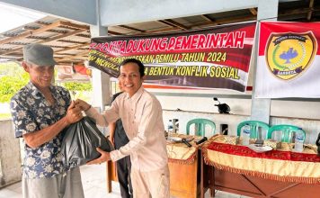 Beri Bantuan Sembako, GARBETA Ajak Masyarakat Bersatu Perangi Money Politice Jelang Pilkada